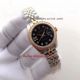 Copy Rolex Datejust 2-Tone Gold Diamond Bezel Black Dial 26mm Ladies Watch (2)_th.jpg